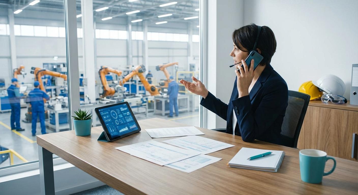 Industrial & Manufacturing sales dashboard powered by Appendment AI