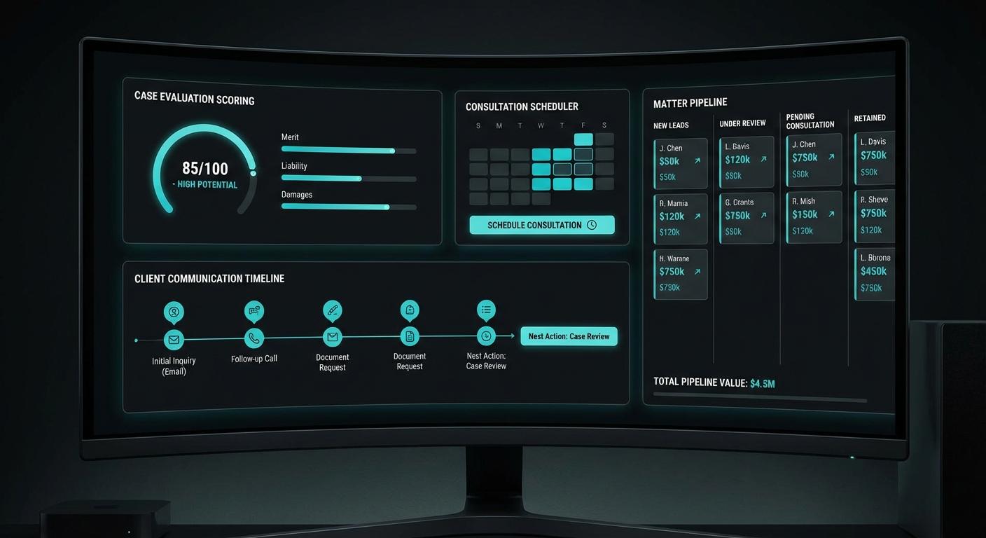 Legal Services sales dashboard powered by Appendment AI