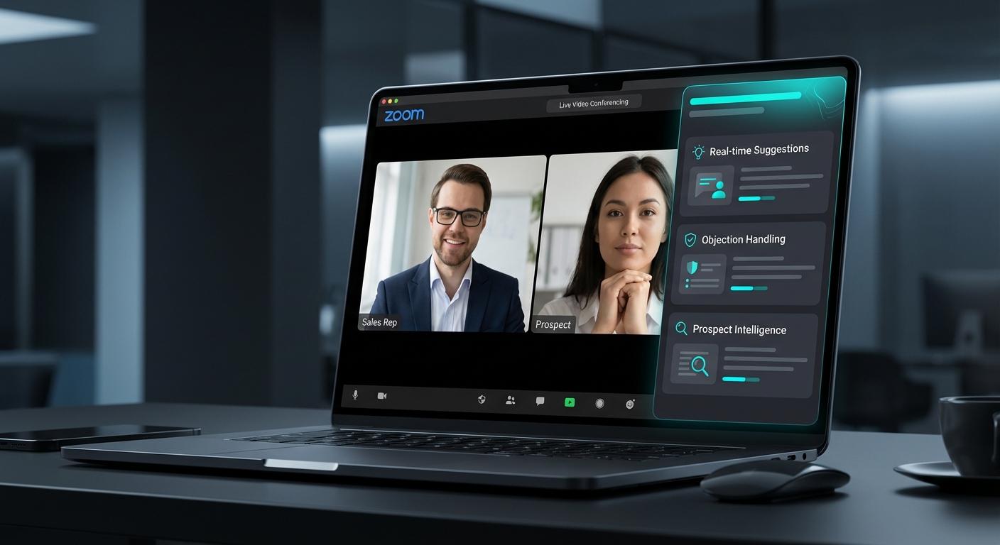 Appendment AI sales coaching interface during a Zoom call